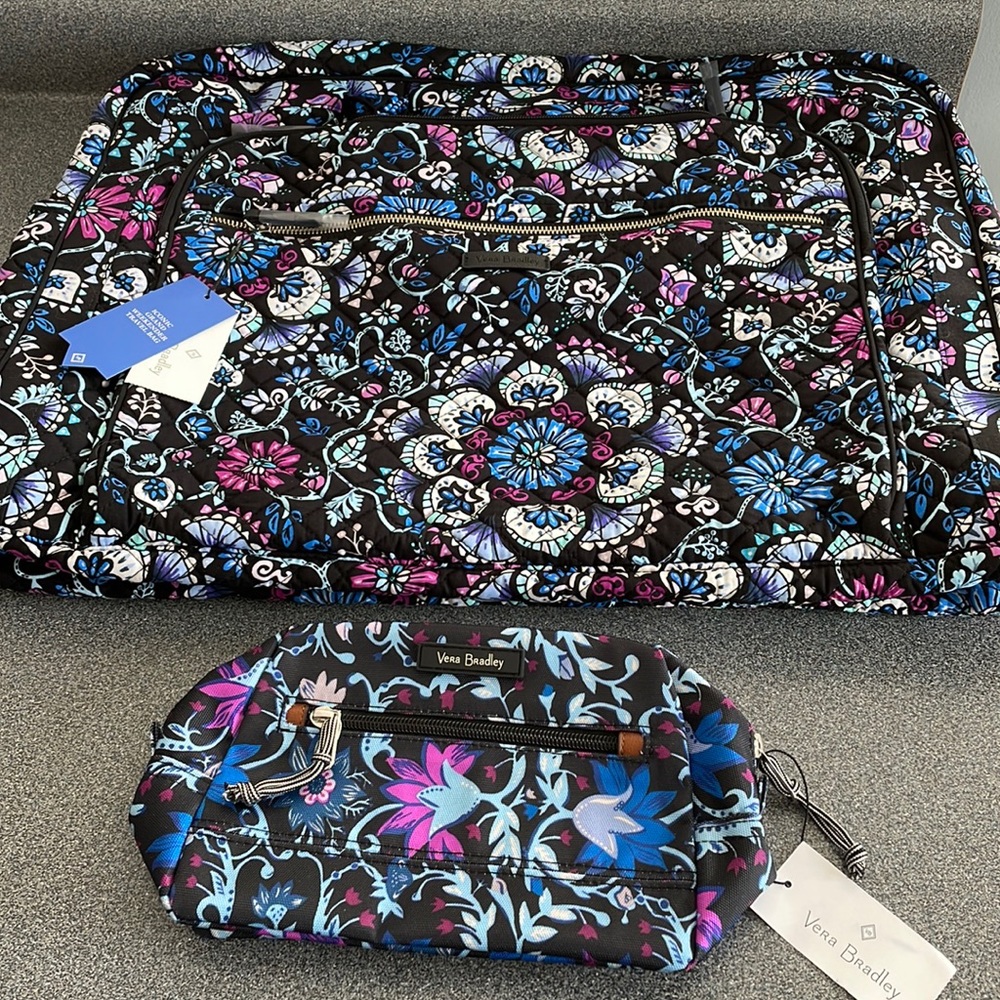 Vera Bradley Iconic grand weekend or bramble and medium cosmetic Bramble vines